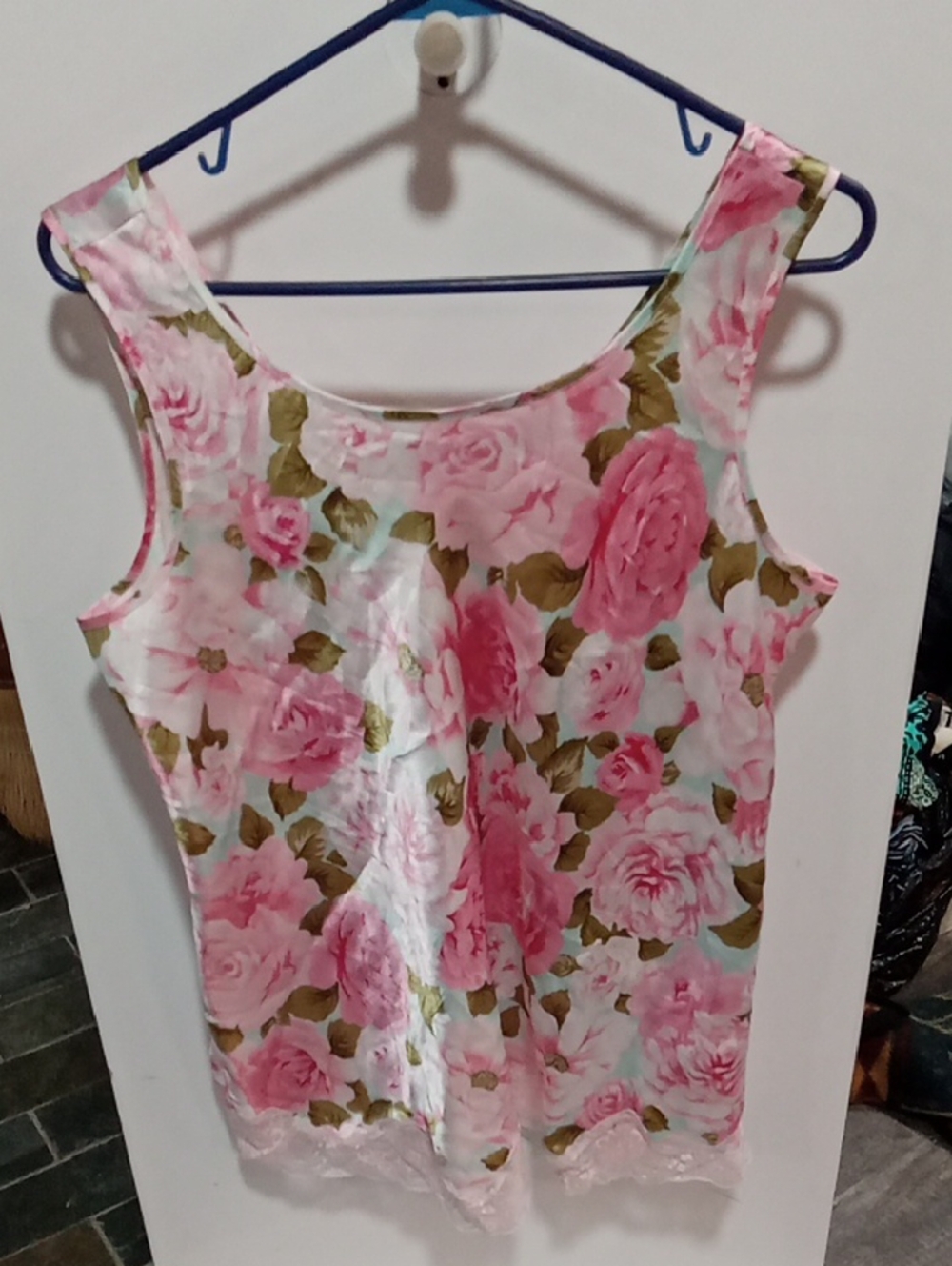 (542) Floral Pink Sleeveless Pajama / Lounge Set